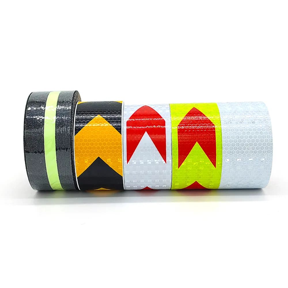 Flame Retardant Checkered 2 Inch Car DOT C2 Red White Polyester Honeycomb Reflective Tape Sticker for Truck