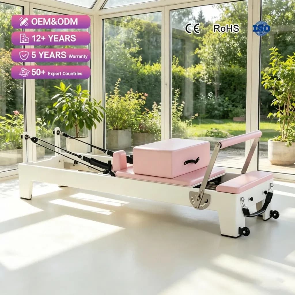 OEM Logo Patent Design Custom Oak Pilates Reformer for Home Yoga