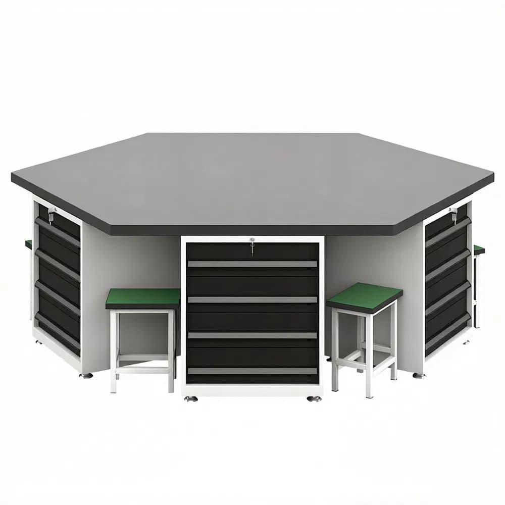 Customizable OEM Six-Sided Workbench Heavy Multi-Station Fitter Table