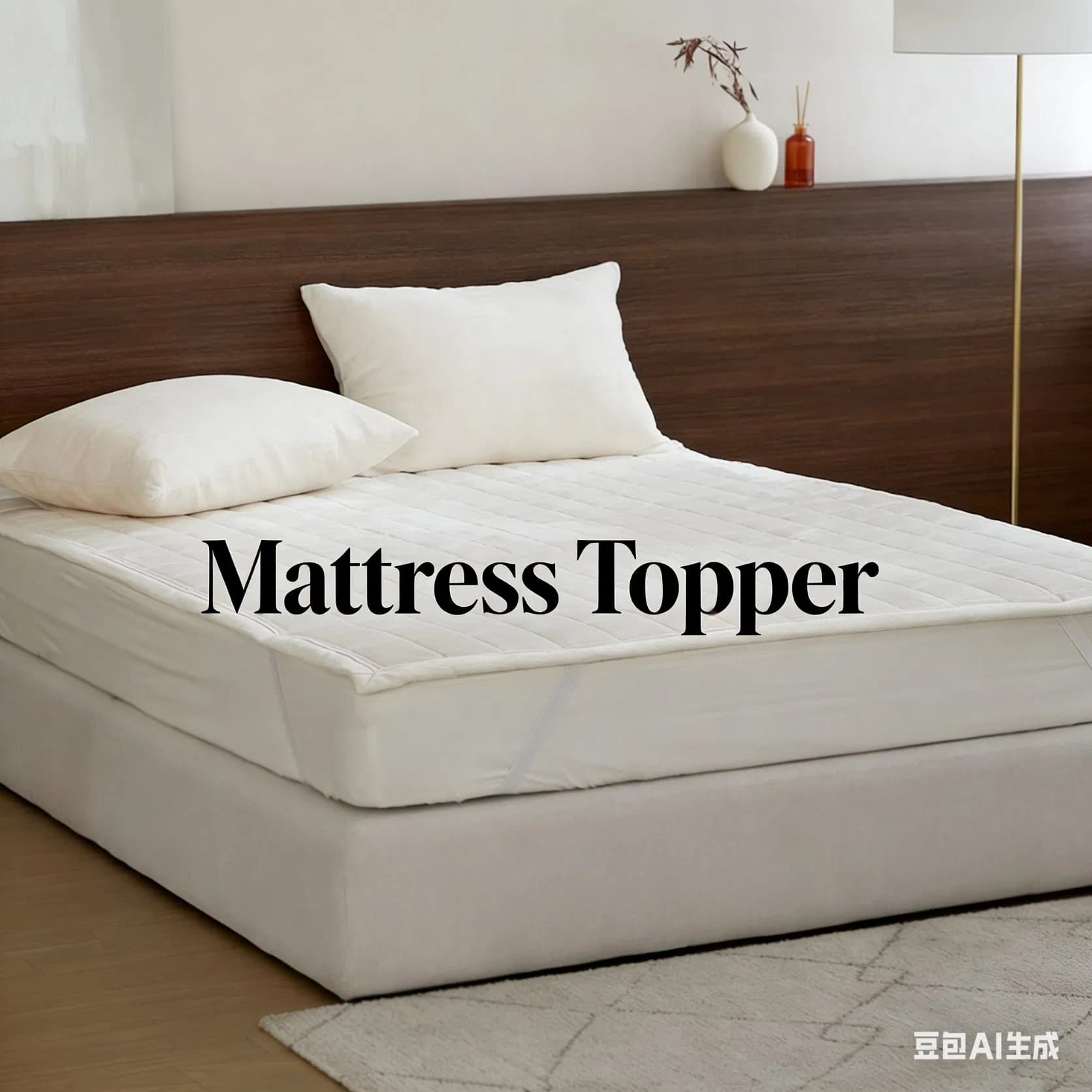 Thick Quilted Winter Warm Long Hair Fleece Quilted Mattress Topper Cover Pad