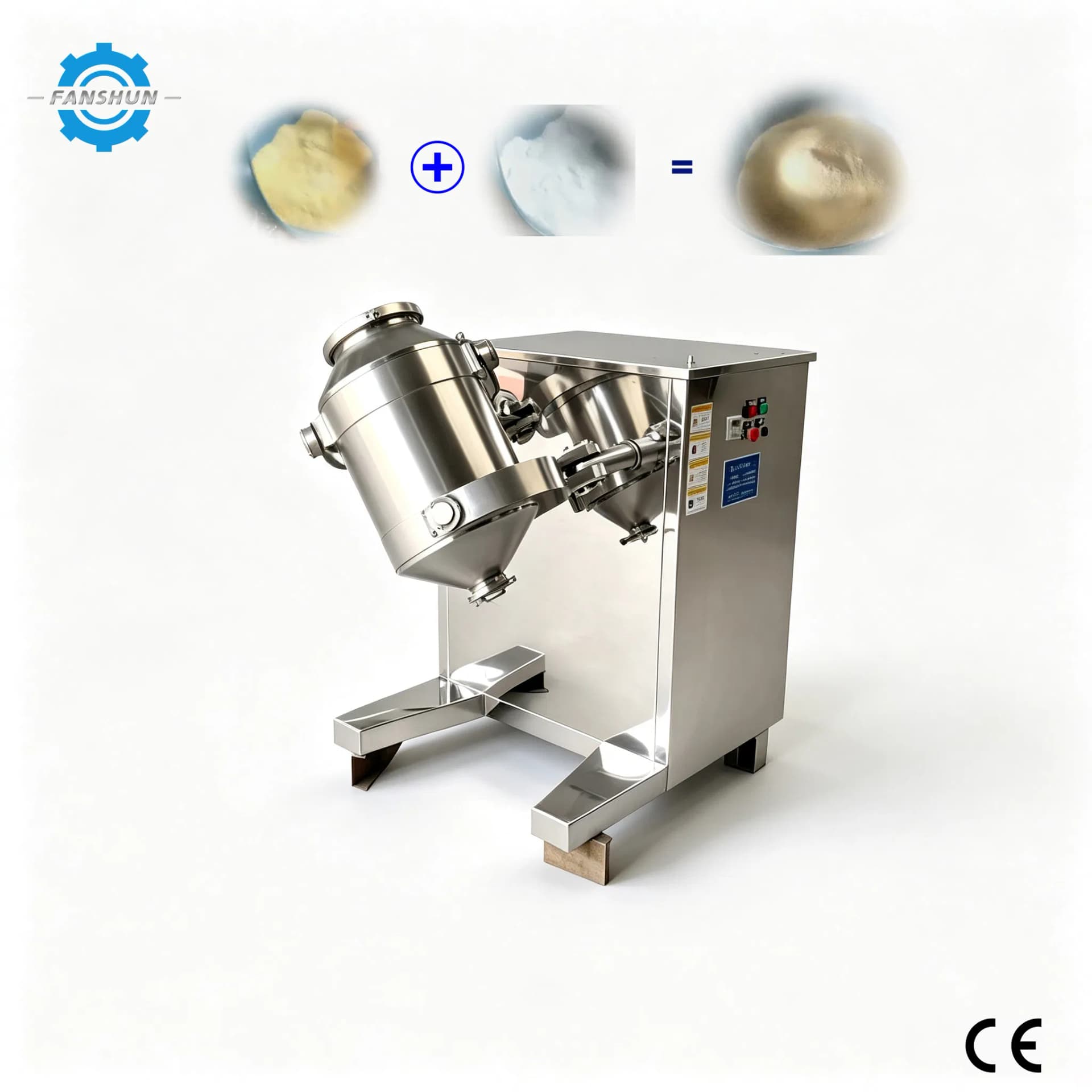 SS304 SS316 Stainless Steel Pharmaceutical Manufacturing Three Dimensional Movement Mixer Machine Mixer