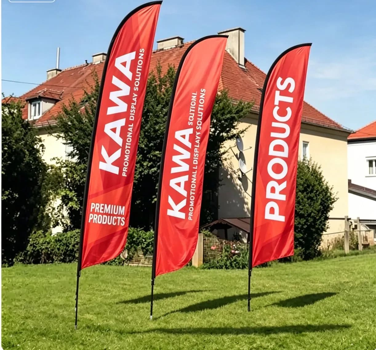 OEM Service No Minimum Custom Polyester Flag Banner Outdoor Waterproof Wind Spinner Feather Flag Fiberglass Pole for Street