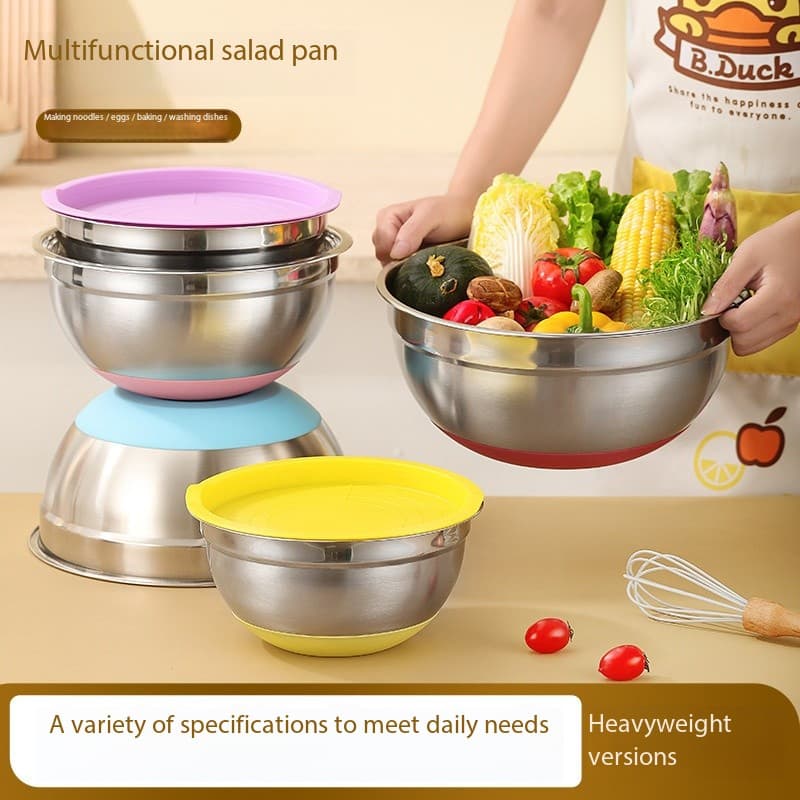 Kitchen Accessories Amazon Ebay Multifunctional Korean Fruit Vegetable Bowl Stainless Steel Mixing Bowls Set
