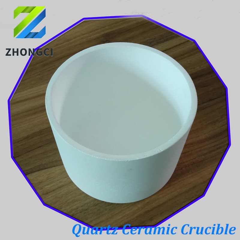 Zhongci Quartz Crucible High Temperature Resistance Fused Silica Crucible for Melting Ceramic Crucible Graphite Crucible