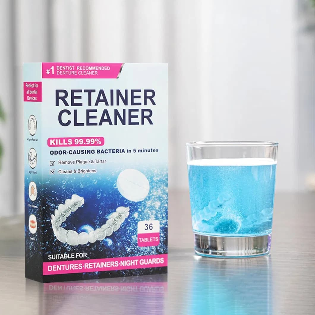 Smile Find Private Label Removes Plaque Retainer Cleaner and Denture Cleaning Tablets