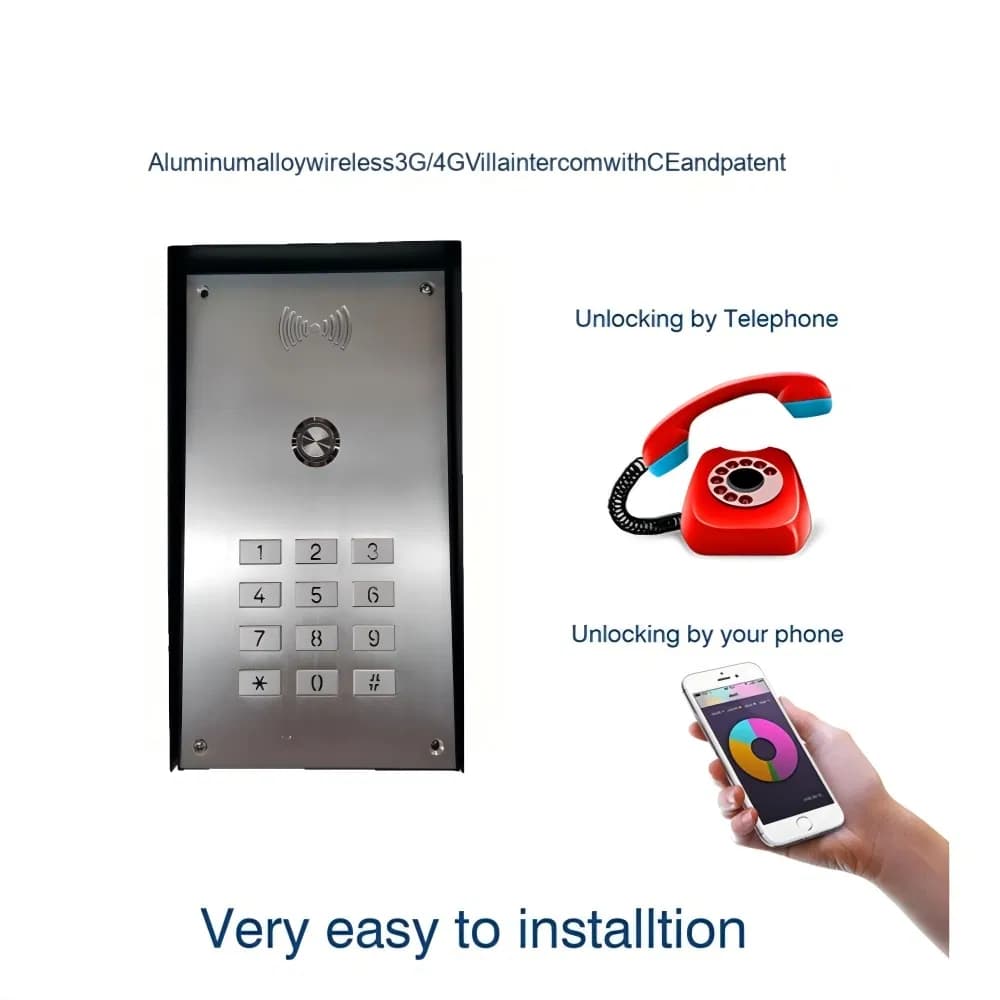 Wireless and Installation-Free, No Indoor Cabling Required—4G Intercom Doorbell