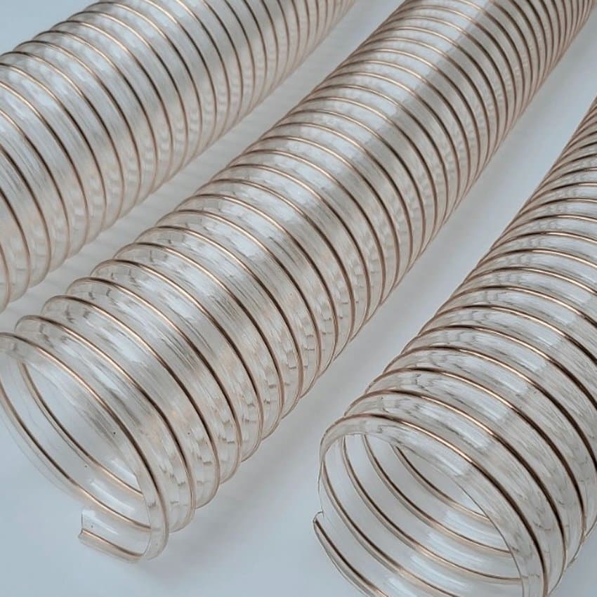 Thickened Wear-Resistant Polyurethane Spiral Wire Reinforced Hose Dust Collector Ventilation Exhaust