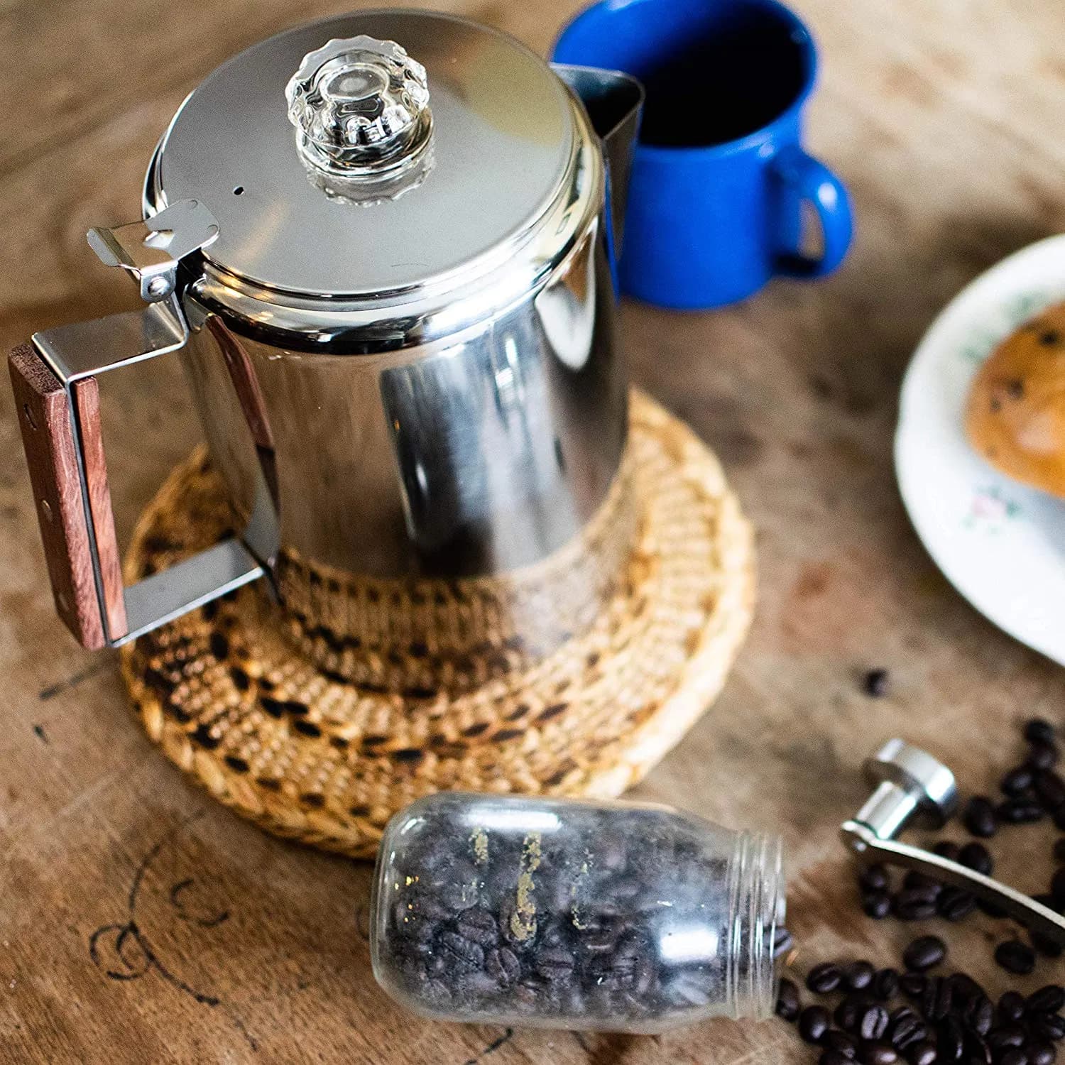 Stainless Steel 304 Camping Coffee Maker Coffee Percolator