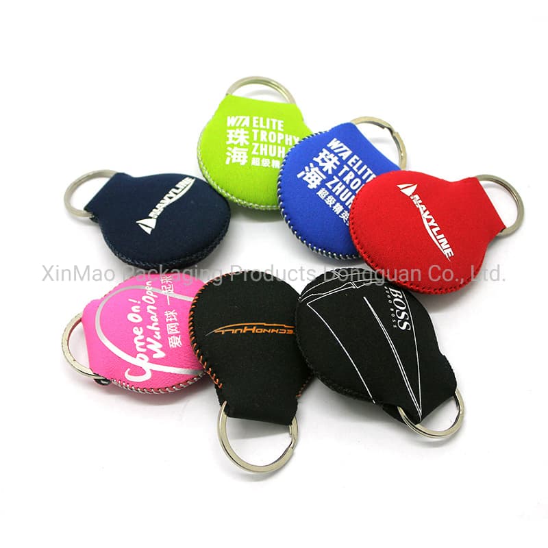 Neoprene Waterproof Floating Round Boat Keychain for Water Sports