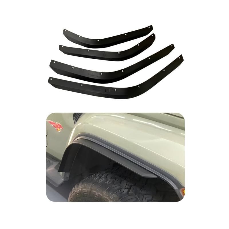 Black ABS Front & Rear Fender Flares for Jeep Wrangler Jl Jt 2018-2024