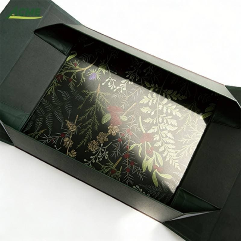 Vintage Green 24 Days Christmas Advent Calendar Gift Box with Gold Foil