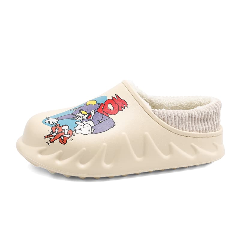 Winter Animal Slides Footwear Fashion Flat Fur Plush Cute Cotton Slippers