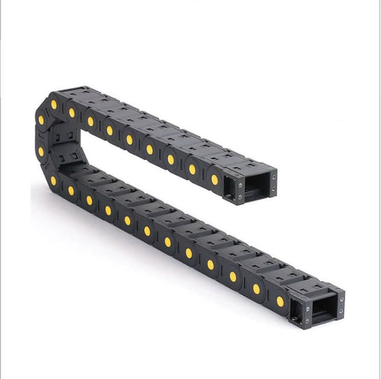 Plastic Closed Can Open Cable Wire Carrier Drag Chain for CNC Black