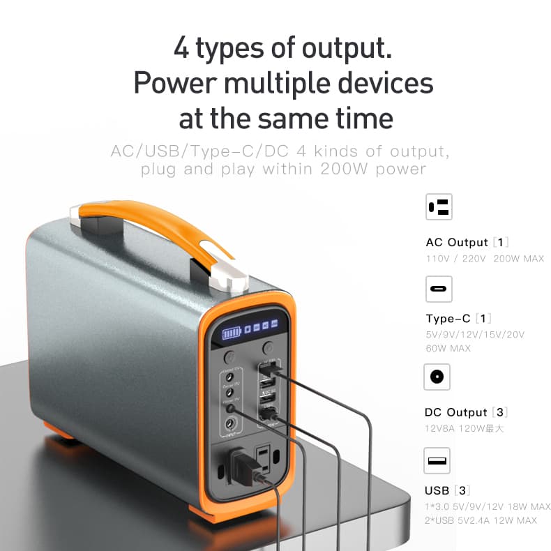 240wh Mini Power Portable Solar Charging Electric Station Outdoor Lithium Battery Solar