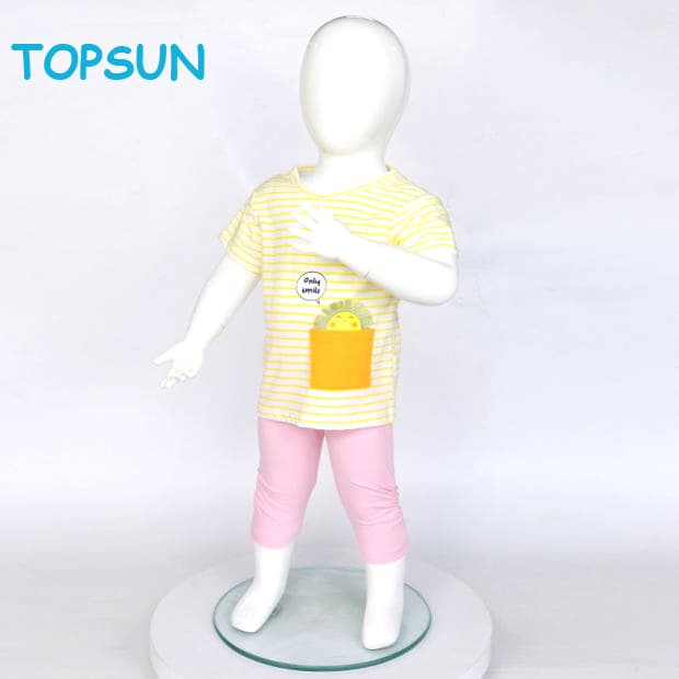 Cotton Yarn Dyed Stripe Round Neck Children / Infant /Baby T Shirt