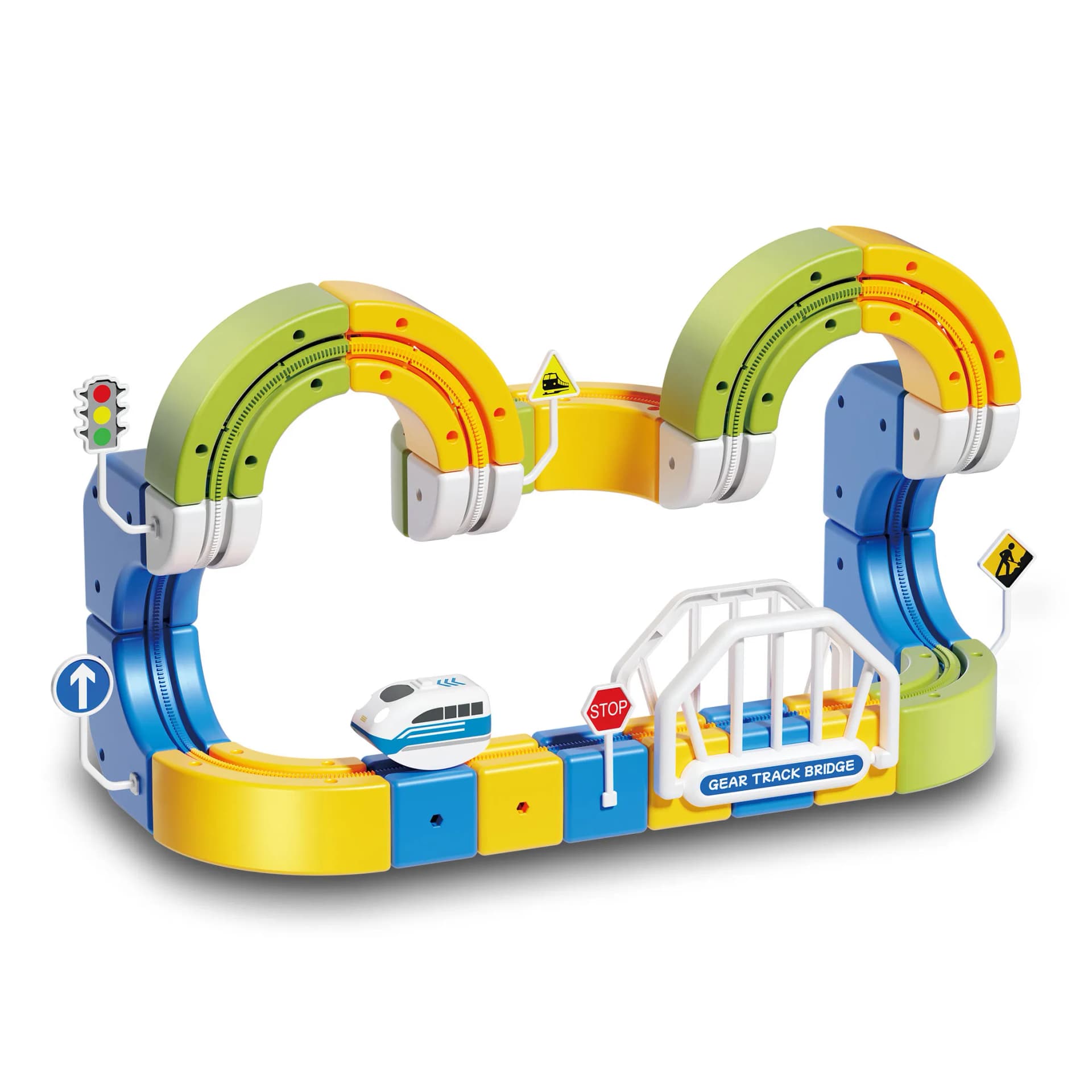 Magnetic DIY Track Car Set for Kids with Levitation Train and Charging Blocks Slot Toys