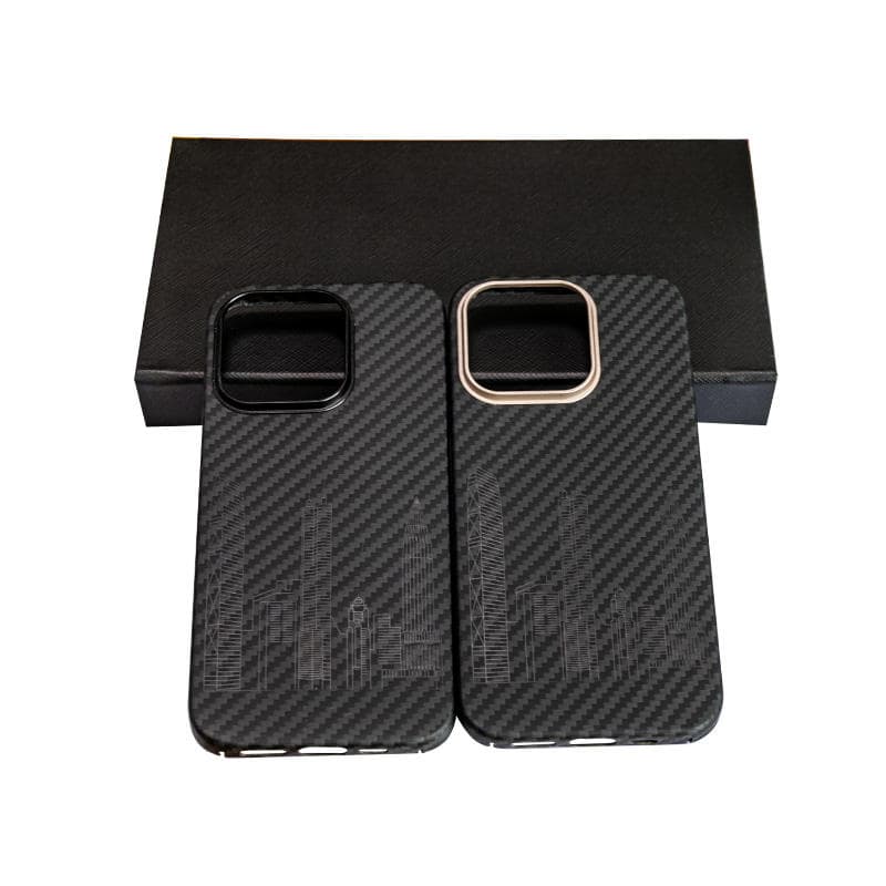 Customized New Color Metal Circle City Pattern Printing Ultra Thin Waterproof Mobile Phone Case for iPhone 14 15 PRO