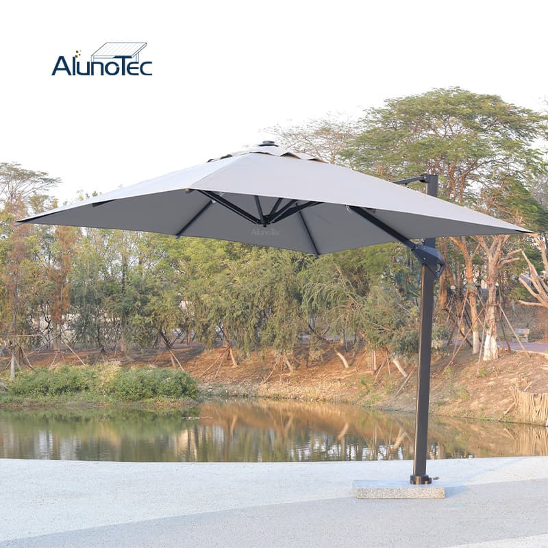 Cantilever Customized AlunoTec Carton Box 2.5X2.5m, 3X3m, 3.5X3.5m, 3X4m Outdoor Umbrella Parasol