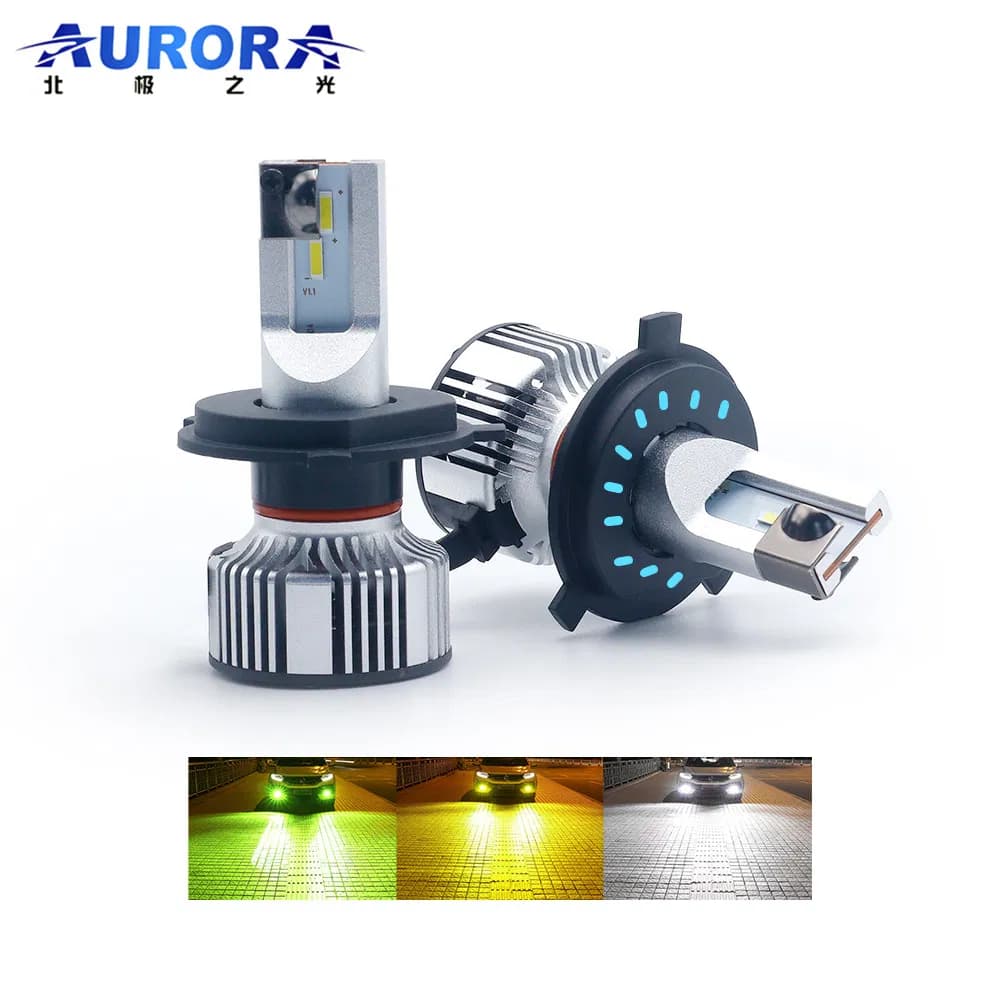 2021 New Design 60W LED Headlight Bulb Zes H1 H11 9005 9006 H4 H7 9-24V LED Headlamp Bulb 5700K with Cooling Fan Factory