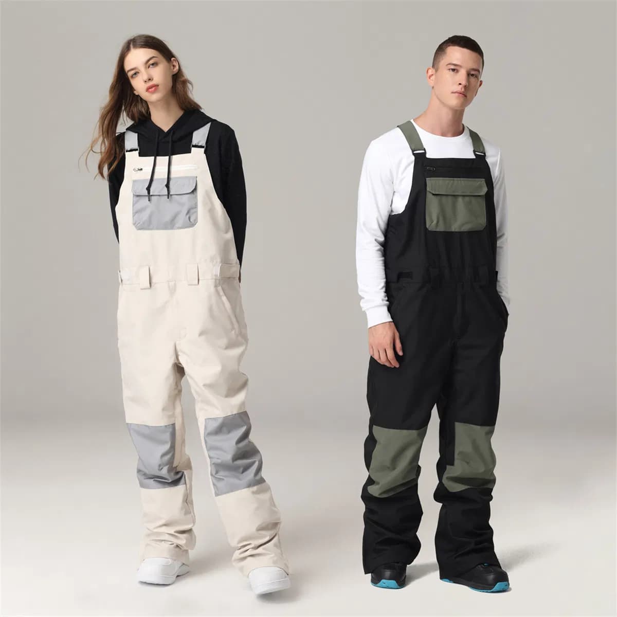 SJ-HX1005 Custom Logo windproof and waterproof Snowboarding one-piece snow bibs
