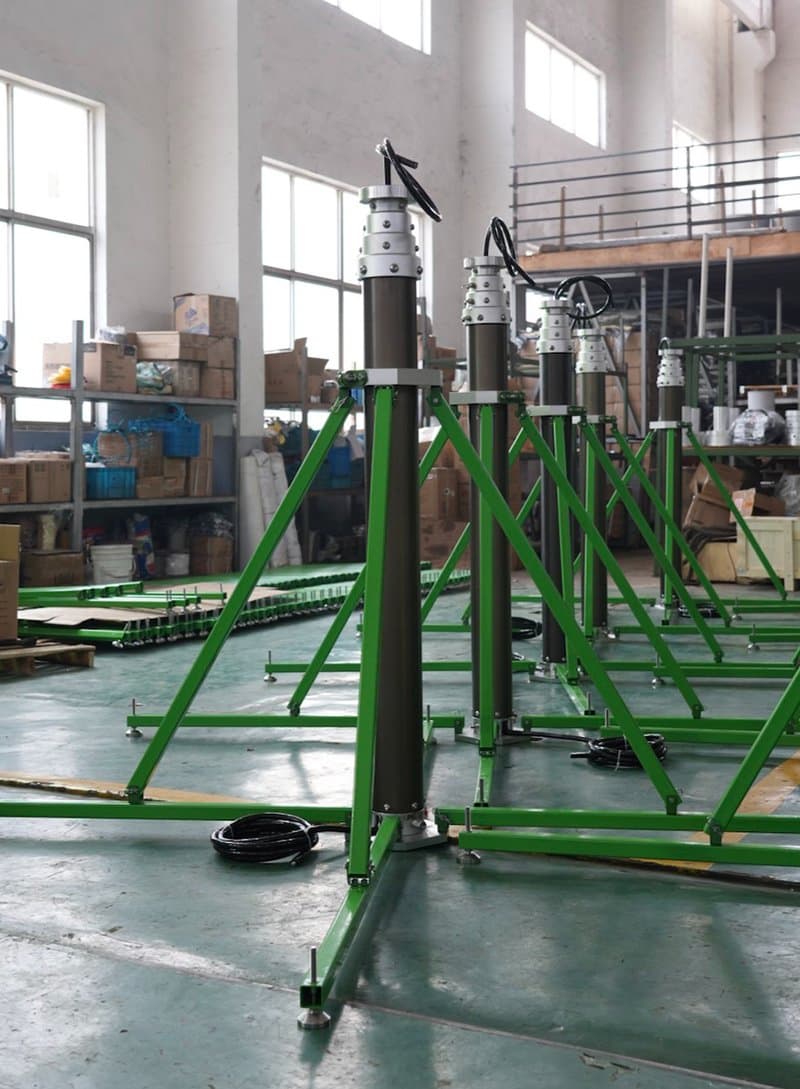 4.5m Pneumatic Telescoping Mast with Inside Wires for Mobile Masts Tower