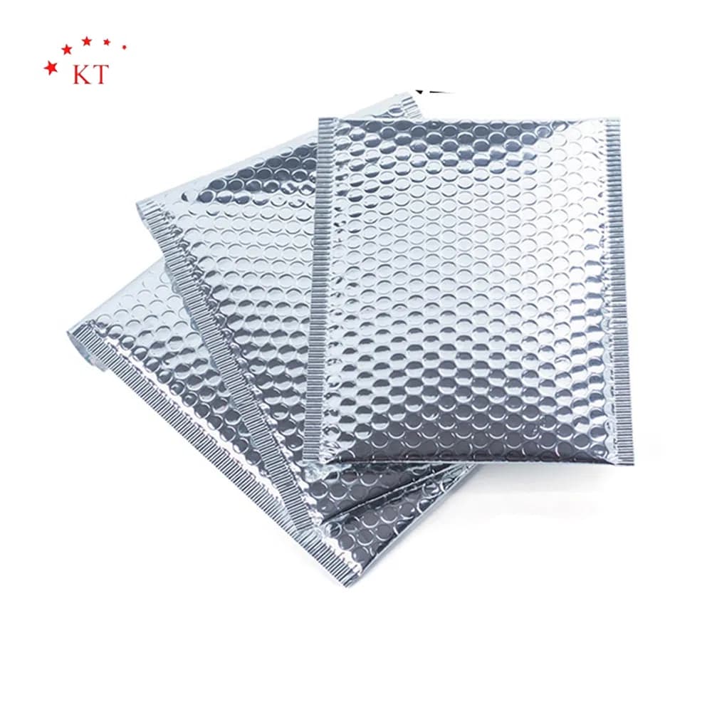 Factory Wholesale Price Matt Black Metallic Bubble Mailer Padded Envelopes Shipping Bags