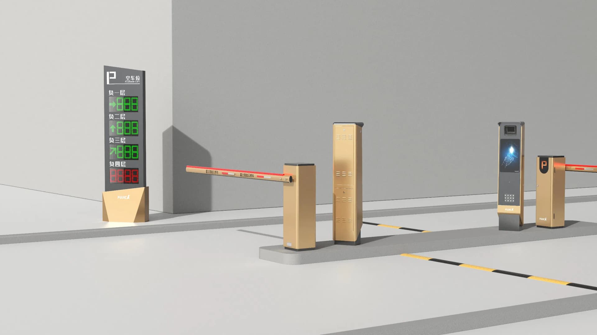 2.4m Tall Parking Availability Display with Acrylic Panel