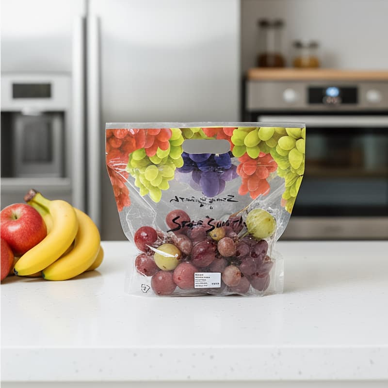 Plastic PP PE Fresh Grape Packaging Bag with Air Holes