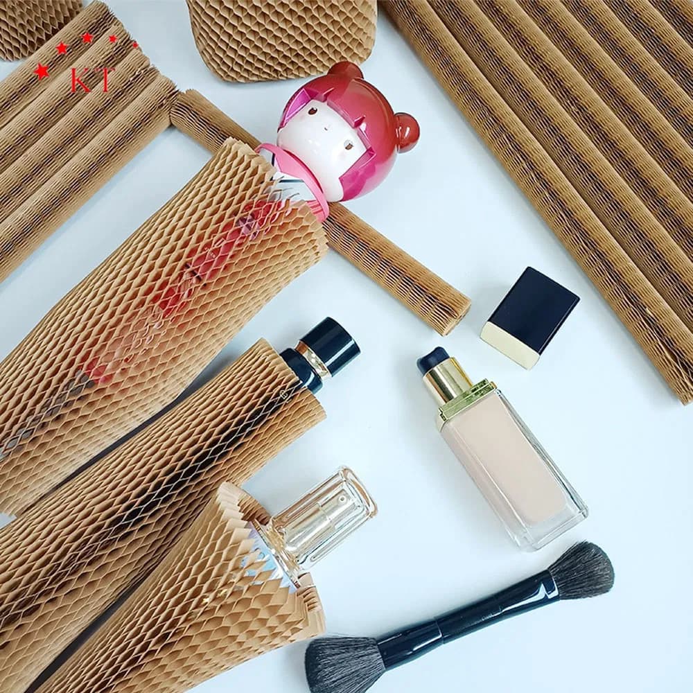 Kraft Honeycomb Paper Sleeve Custom Roll Style for Packaging Fragile Wine Bottles Goods