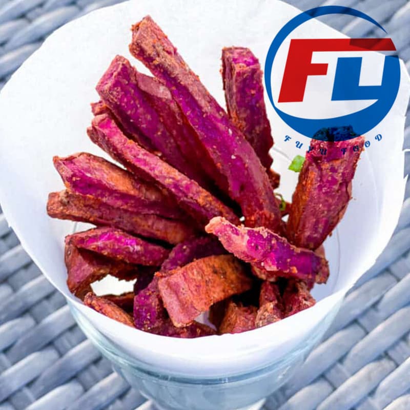 Light Batter Frozen Slitting Purple Sweet Potatoes Fried Vegetable Air Fryer Compatible Frozen Vegetable IQF Fried Vegetable