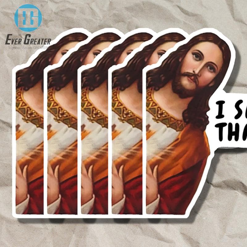 Hot Sales Custom Logo Jesus Ecclesia Christian Sticker