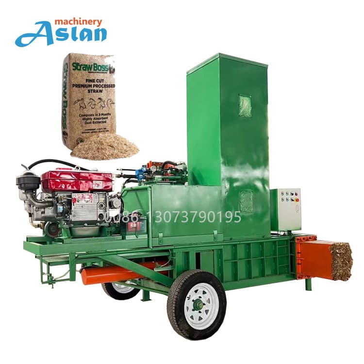 Fresh or Dry Straw Cutting Baling Machine Tractor Drive Hay Silage Chopper Baler Machine