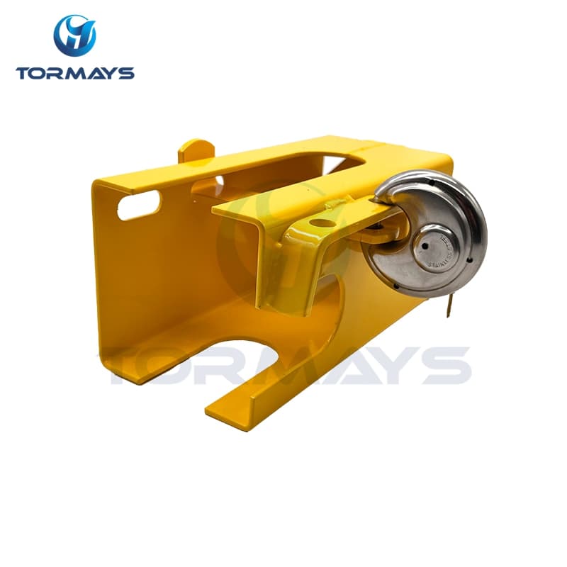 Caravan Trailer Lock Universal Yellow Security Deterrent Padlock Included Hitch Lock