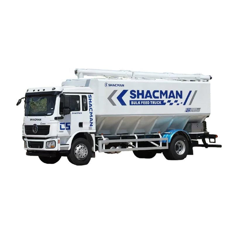 High Capacity 12ton Shacman 4X2 Aluminum Bulk Feed Transport Truck for Heavy Duty Poultry Feed Delivery