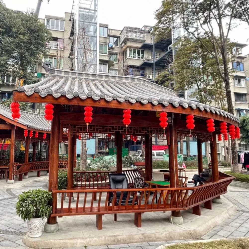 Impact-Resistant Customizable Outdoor Anti-Corrosion Wooden Landscape Structure for Terrace