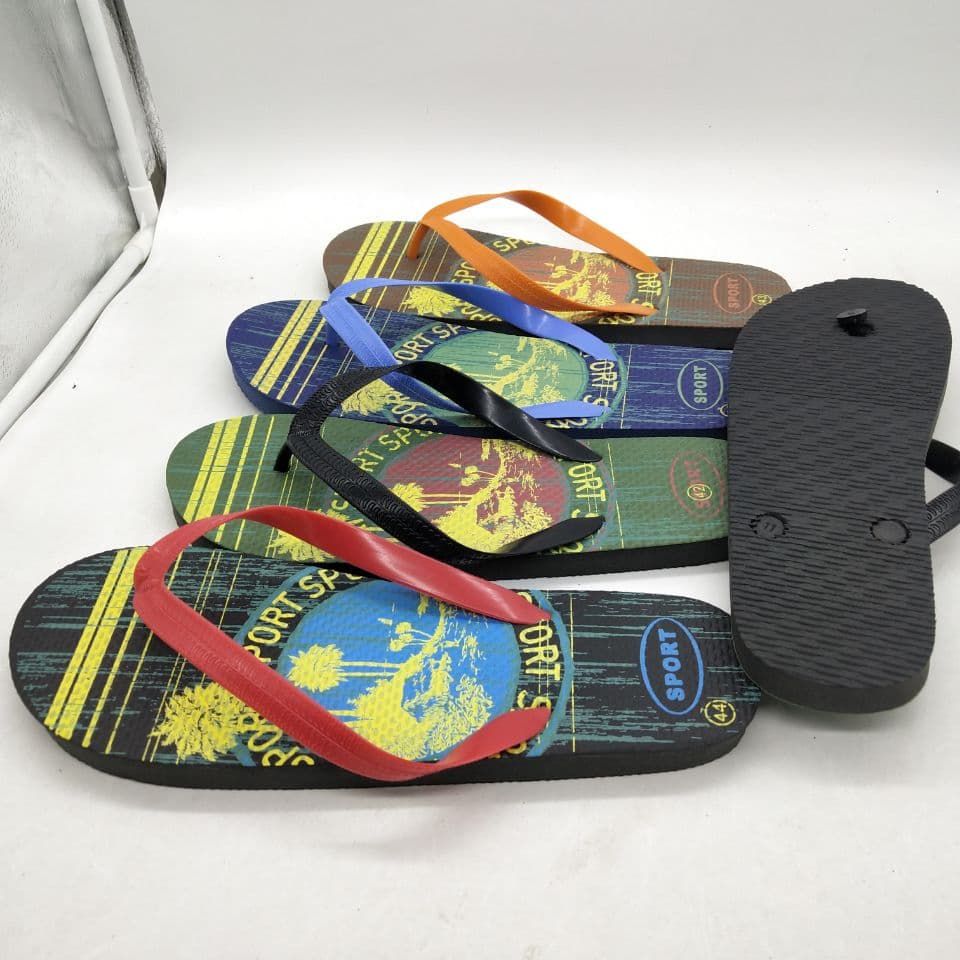 New Style Fashion Men Beach Slippers Shoes Stock Sandals Flip Flops Stock (FF194-1)