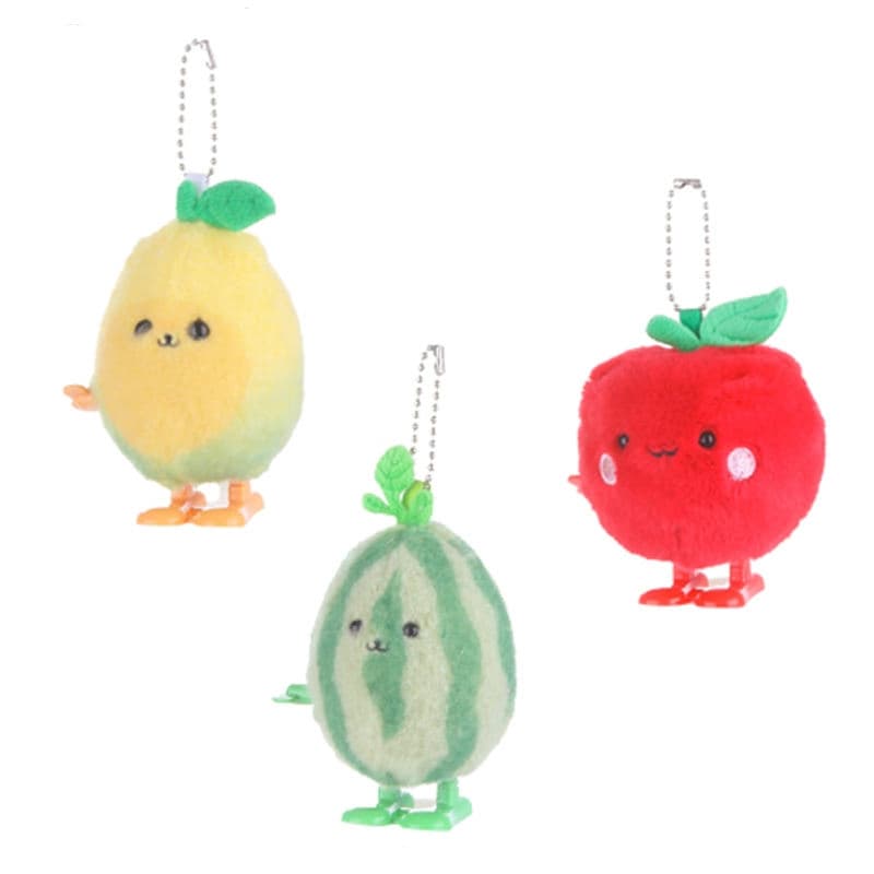 Top Selling Cartoon Plush Jumping Fruit Toy Key Chain Factory Price Schoolbag Pendant Toy Wholesale
