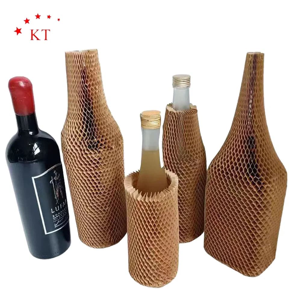 Wholesale Hot Selling Protector Sleeve Wine Bottle Honeycomb Paper Sleeve