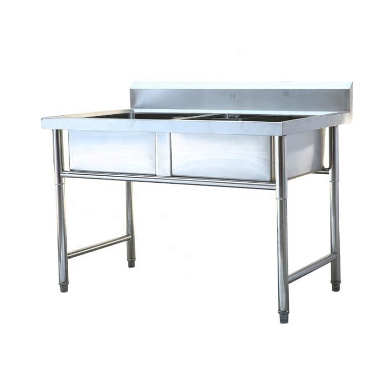 Heavy-Duty Stainless Steel Double Bowl Sink for Commercial Kitchens