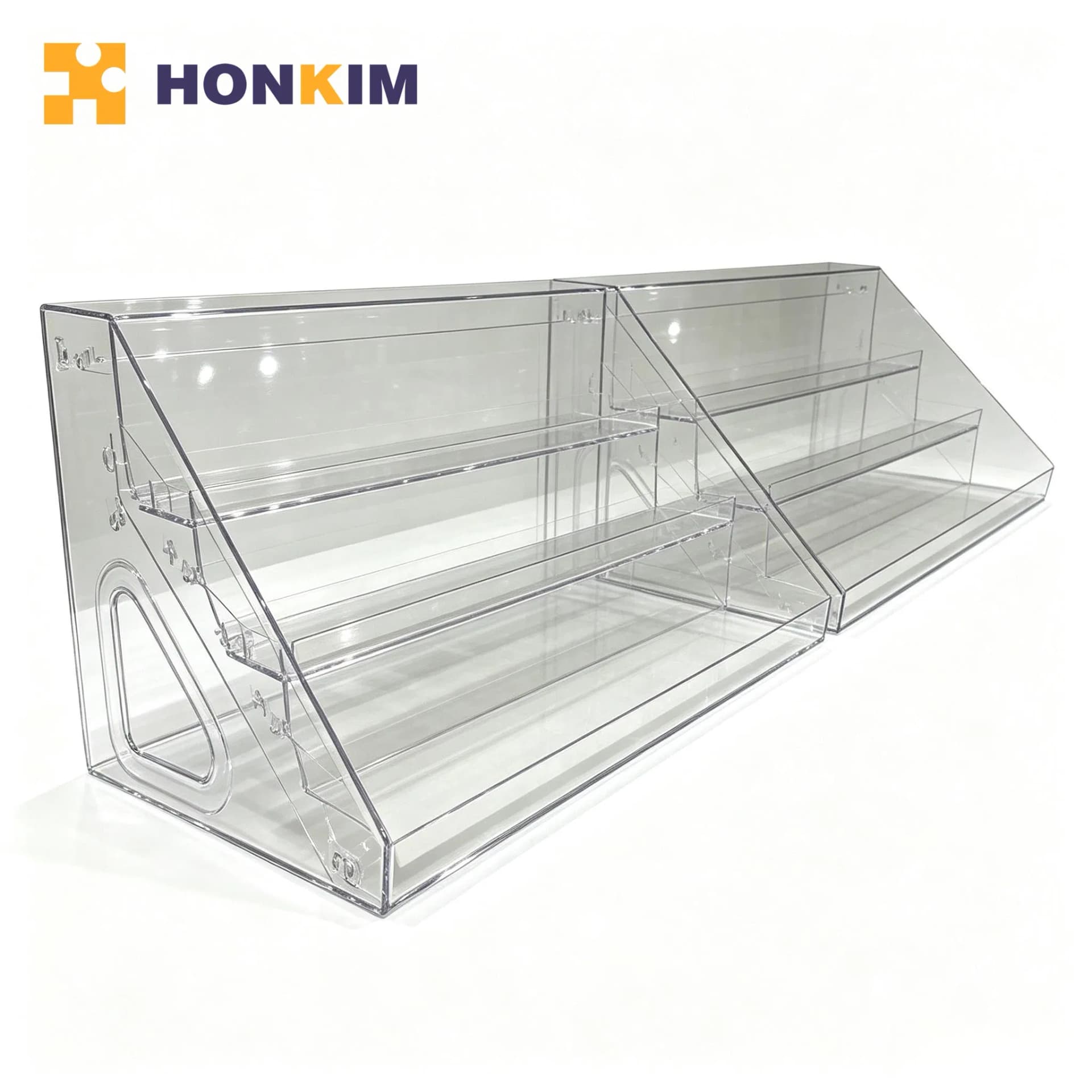 Custom Size Clear Acrylic Desktop Display Rack for Office Dresser Supermarket Use