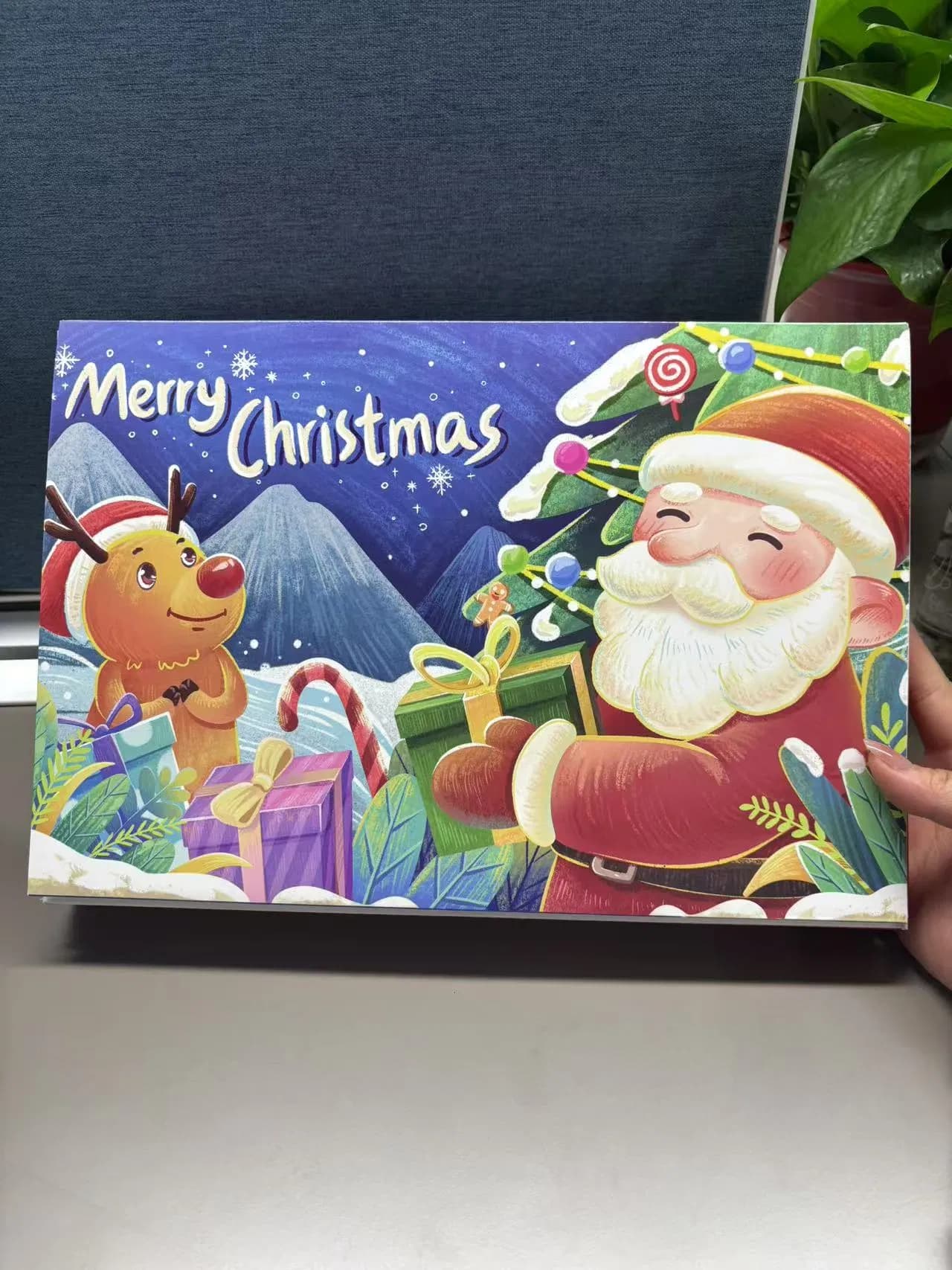 High Quality Recyclable Custom Blind Calendar Rigid Paper Box Four-Color Printed 24 Days Countdown Design