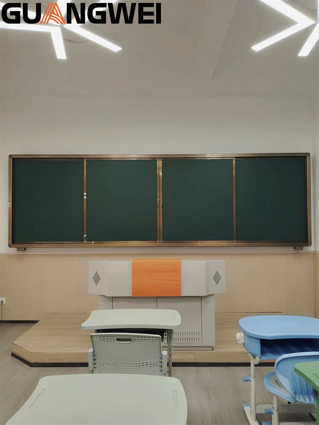 Classroom School Sliding Chalkboard Blackboard for Teacher