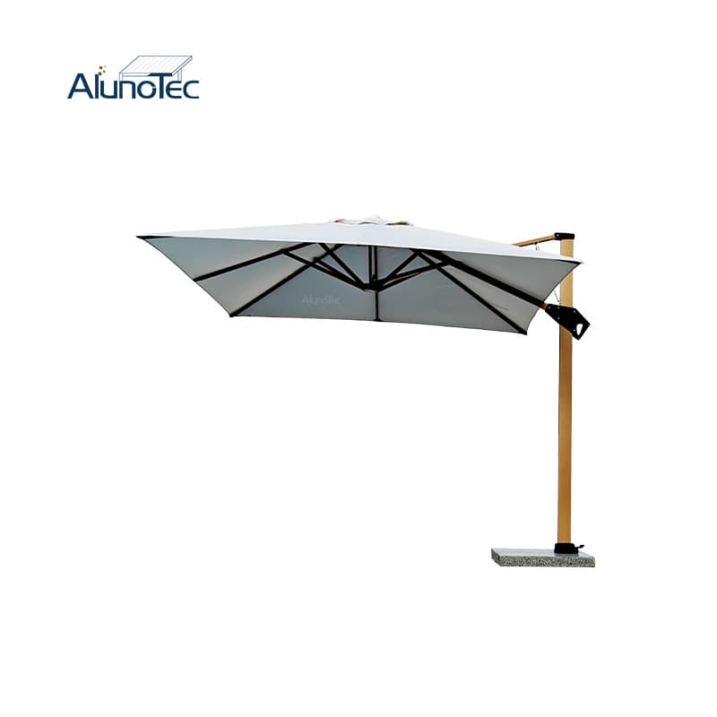 Customized Aluminum Alloy AlunoTec Carton Box Garden Outdoor Beach Umbrella