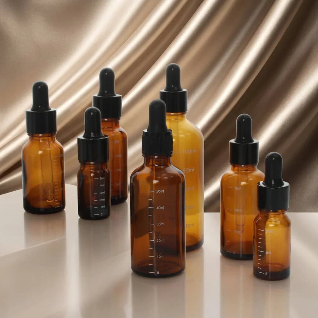 Refillable 5ml-100ml Amber Black Dropper Bottle in Stock