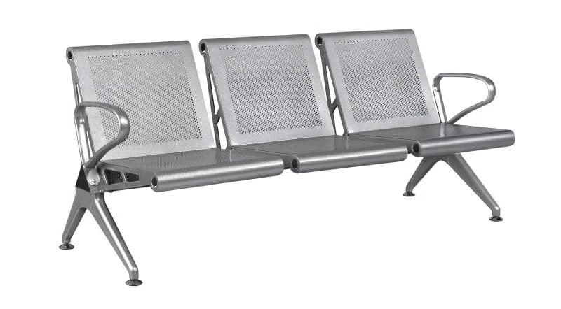 High Quality 2/3/4/6 Passenger Steel Public Bench Waiting Seating Airport Chair with Metal Frame