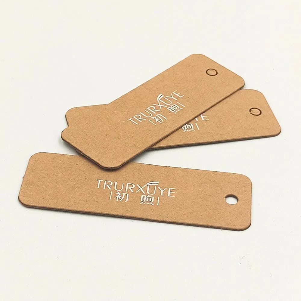 Hang Tags Custom Recycled Clothing Hangtags Eco Friendly Kraft Paper Labels for Cloth Garment Eco Friendly Fashion Printed