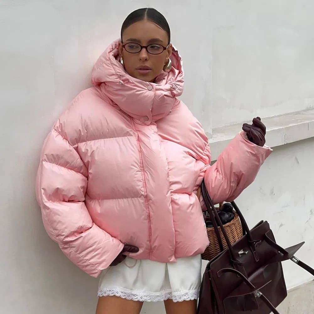 OEM Women Long Hooded Cotton Padded Winter Coat