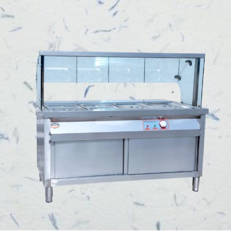 Commercial Electric 4 Pans Bain Marie Buffet Lunch Display Portable Food Warmer