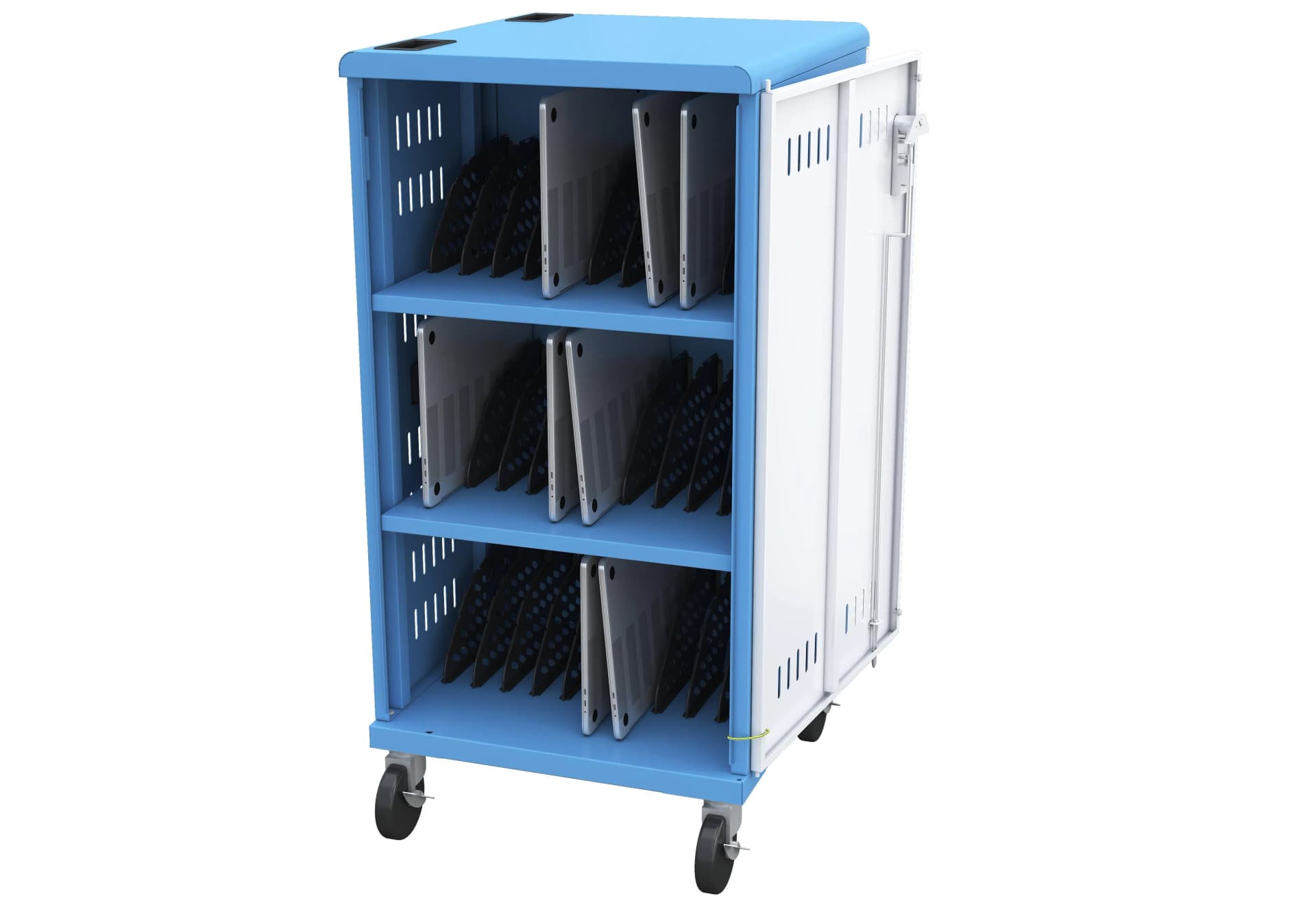 30 Bay Laptop/Chrome Book Storage and Charging Trolley/Cabinet