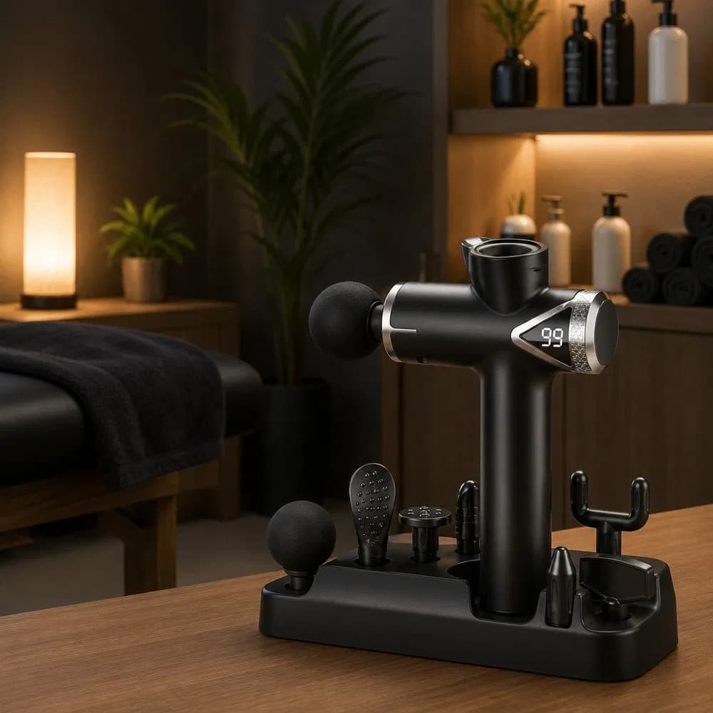 Rechargeable Percussion Massage Gun for Muscle Recovery with LED Screen